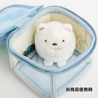 SAN-X | Sumikko Gurashi mini Tenori Plush Doll Outing Pouch 100×85×85mm (Honey Forest Christmas)