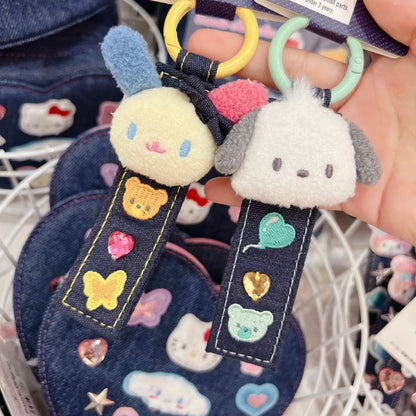 Sanrio | Tag Key Holder 6×1.5×10Cm (Denim Patch)