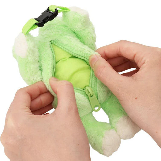 Pickles the Frog | Plush Pouch Hanging Pouch Basic 180×90×45mm (Green)