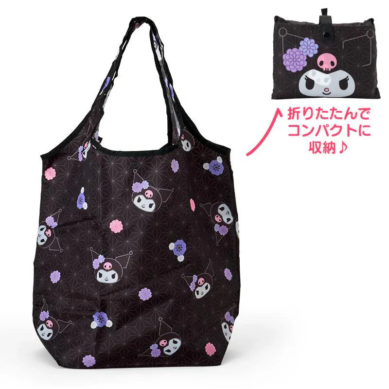 SANRIO | Kuromi Eco Shopping Tote Bag W49×D18×H69cm (Japanese Pattern Pink)