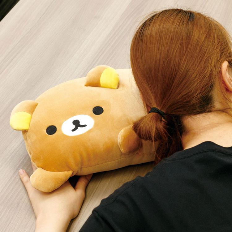 San-X | Rilakkuma Plush Doll Relax Cushion 220×380×100Mm (Daradara Lazy Peaceful Good Night Bedside)