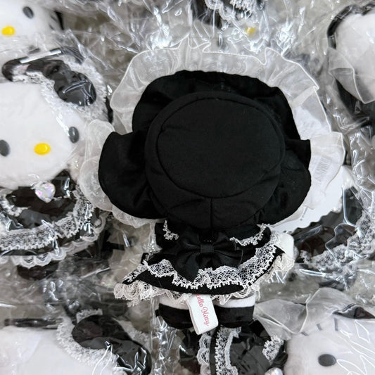SANRIO | Hello Kitty Lolita Black Plush Mascot Keychain Bag Charm H120×W85×D65mm Vol.2 (Lovely Frill Ver.)