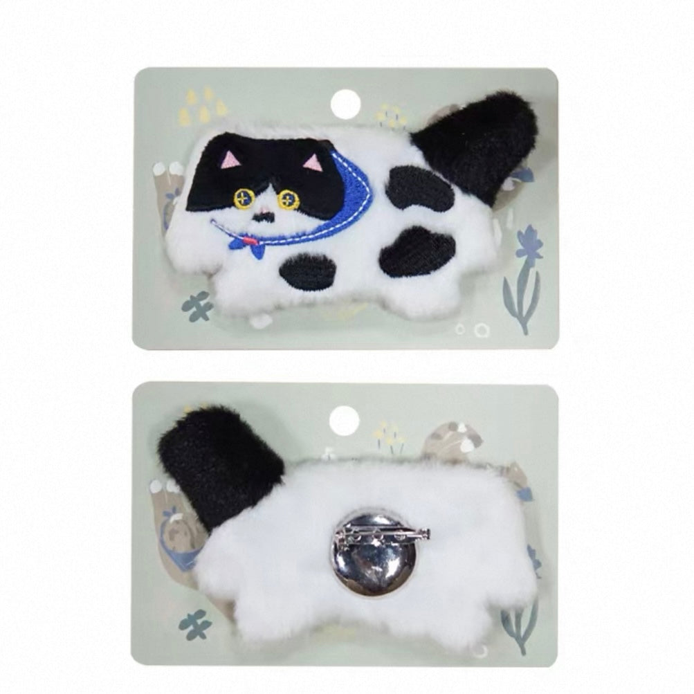 MEWJI♡Cat Mascot Brooch (White & Black)