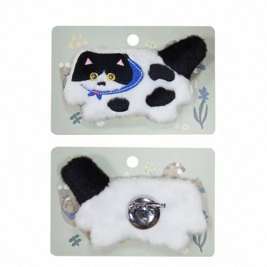 MEWJI♡Cat Mascot Brooch (White & Black)