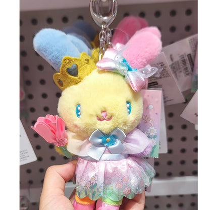 SANRIO | Usahana Plush Keychain Mascot Holder Bag Charm W11 x H15 x D7.5 cm (Everyone Is The Star! Doki Doki Design)