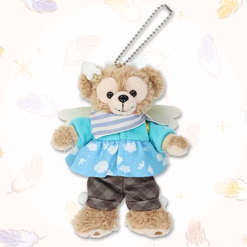 DISNEY | TokyoDisneySea Duffy and Friends Duffy Mascot Holder Plush Keychain with Badge (Wishing Wings)