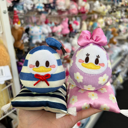 Disney | Tokyodisneystore Donald & Daisy Duck Plush Doll H9.5×W9×D9Cm (New Year 2025 - Daruma)