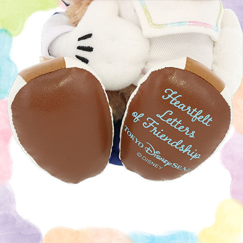 DISENY | TokyoDisneySea Mickey Mouse & Duffy Plush Keychain Bag Charm with Badge (Heartfelt Letters of Friendship)