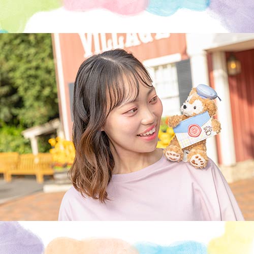 DISENY | TokyoDisneySea Duffy with Letter Shoulder Clip Plush Keychain Bag Charm (Heartfelt Letters of Friendship)