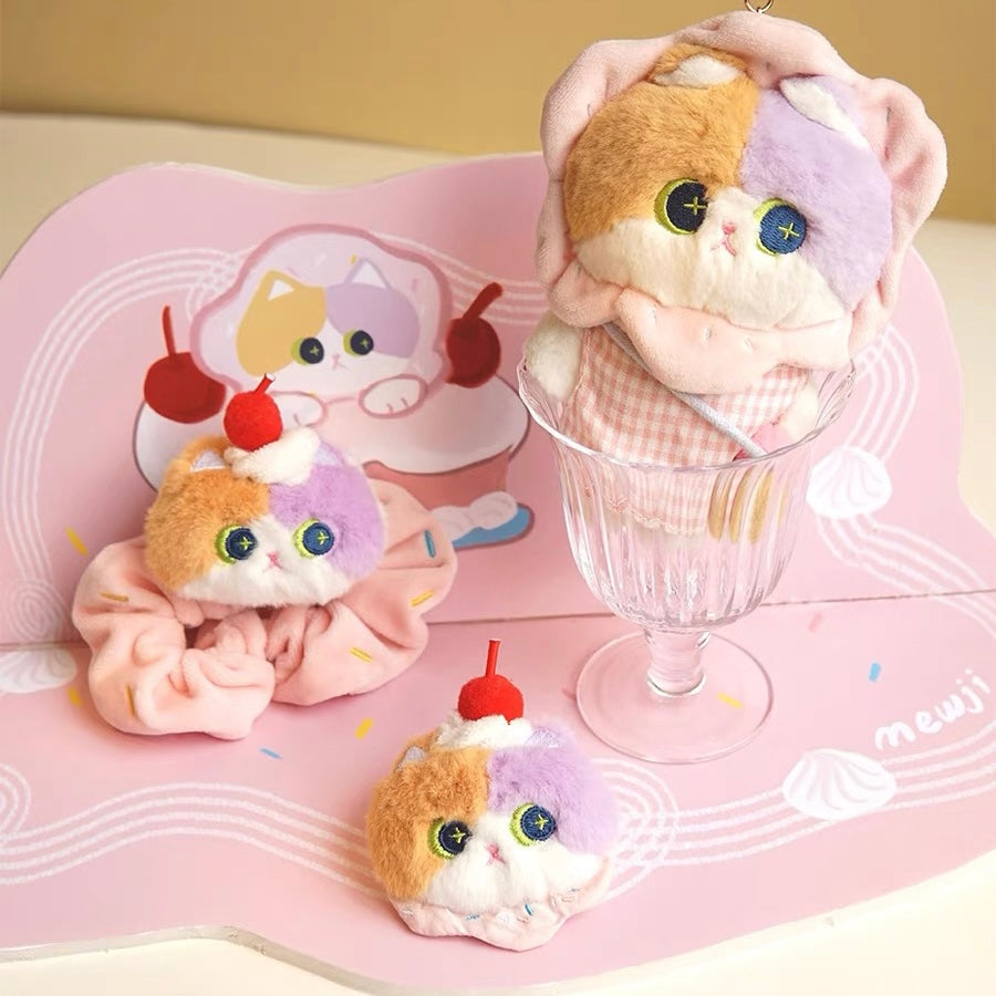 Mewji♡Cat Mascot Brooch 妙吉猫 毛绒猫咪造型胸针 配饰 Wh 三花猫