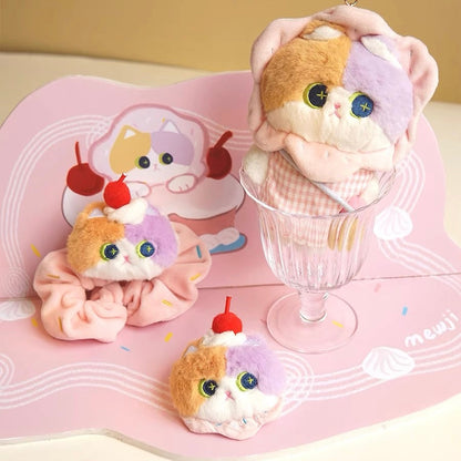 Mewji♡Cat Mascot Brooch 妙吉猫 毛绒猫咪造型胸针 配饰 Wh 三花猫
