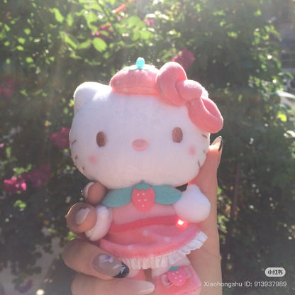 SANRIO | Hello Kitty Mascot Holder Plush Keychain Bag Charm 12cm Approx. (Strawberry Cheek)