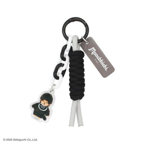 Monchhichi | Paracord Key Ring Keychain 105x27x14mm (black)