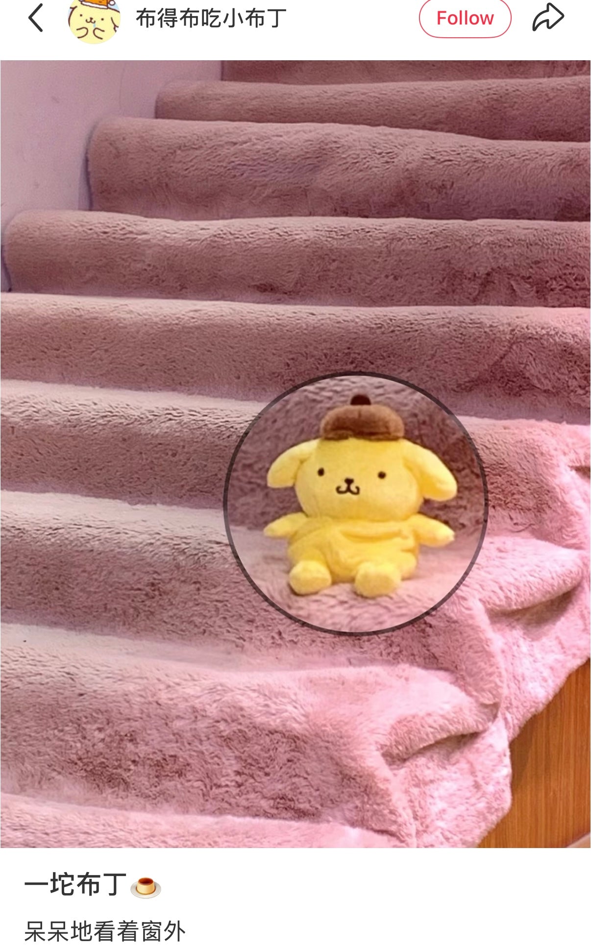 SANRIO | Pompompurin Pom Pom Purin Fuwakuta Style Plush Doll 14.5 x 12 x 9cm