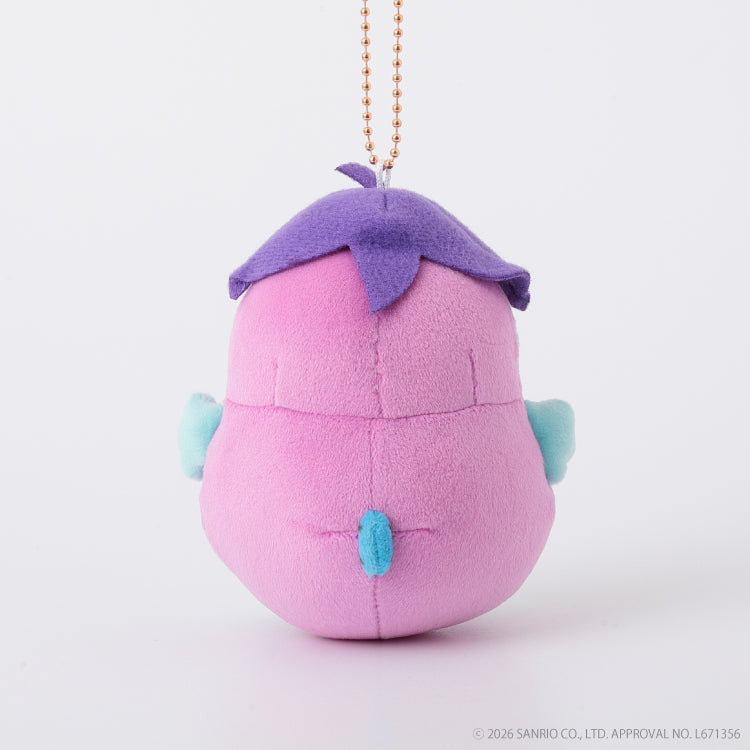 SANRIO | Hangyodon Freshly Harvested Farm Squishy Mascot Keychain Bag Charm 120mm Approx. (Eggplant)