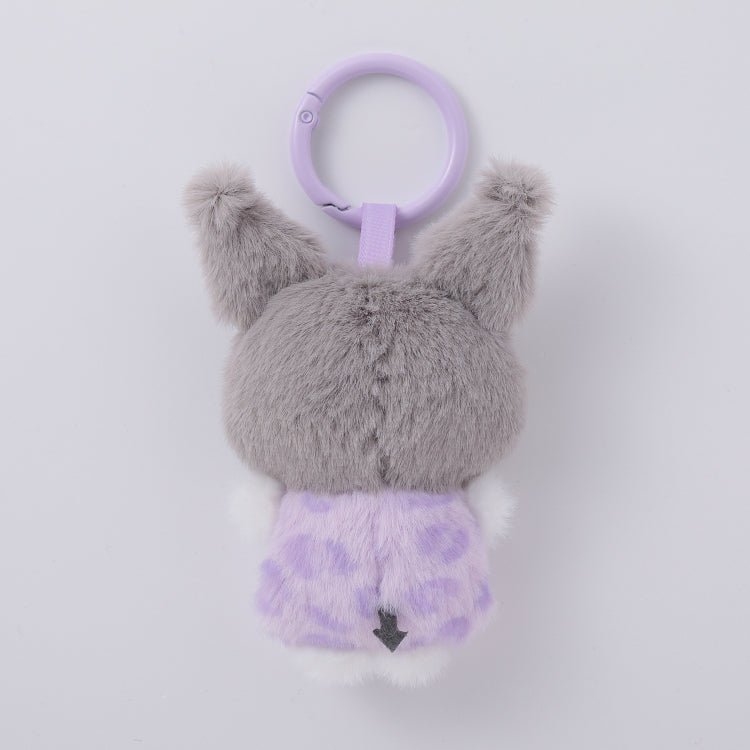 SANRIO | Kuromi Leopard Print Heart Fluffy Chibi Friends Mini Mascot 70mm Approx.