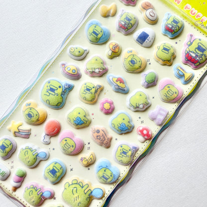 Tamagotchi | Crux Kuchipatchi Cotton Puffy Seal Sticker 200x100x8mm