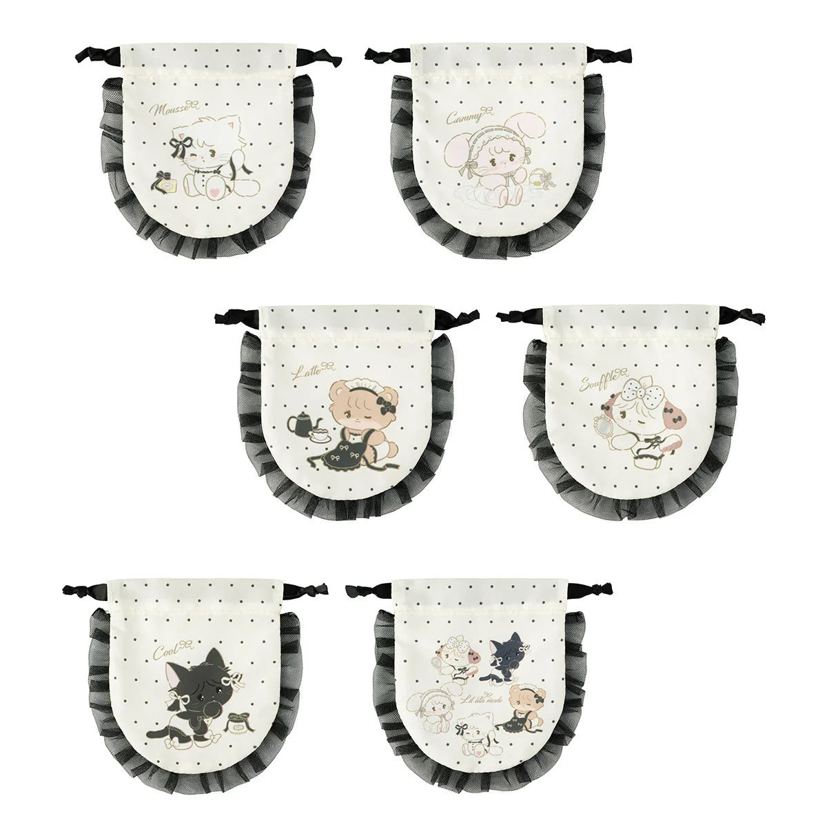 Lil ala mode x Mikko |  Trading Lace Mini Drawstring Pouch Blind Box 130x130mm (French♡Girly Series)