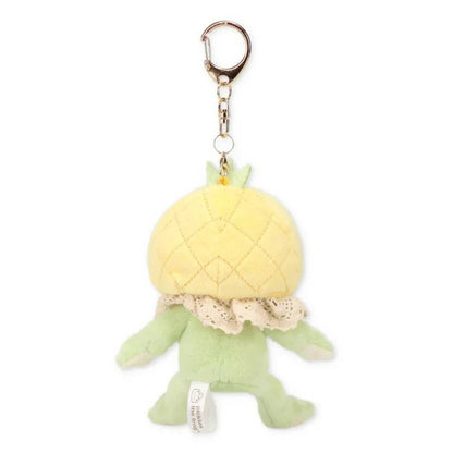 Pickles the Frog | Mascot Holder Plush Keychain Always Fruits 15×7×4.5cm (Pineapple)