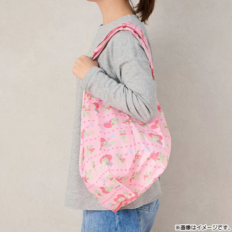 Pickles the Frog | Eco Shopping Tote Bag 720×290mm & Bag Charm 145×130×50mm (Smile Heart)