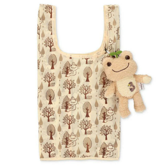 Pickles the Frog | Eco Shopping Tote Bag Bag Charm with Carabiner (Golden Eagle)