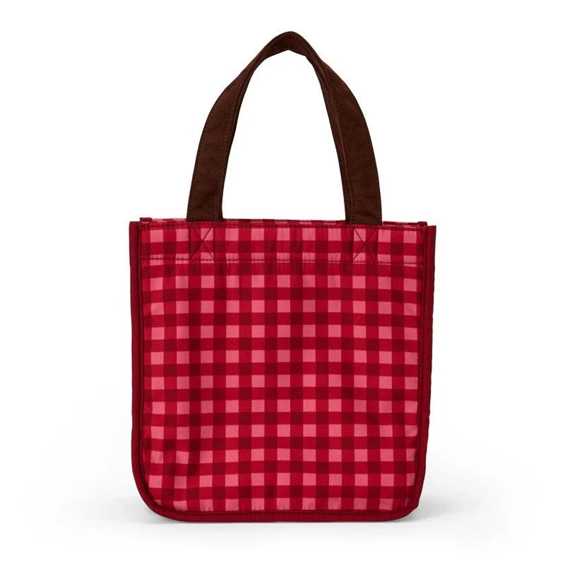SANRIO | Tote Bag 250×130×240mm (Autumn Apple Gingham Red)