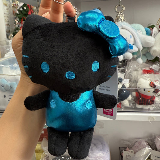 Sanrio X Avail | Hello Kitty Mascot Holder Plush Keychain (Black & Blue)