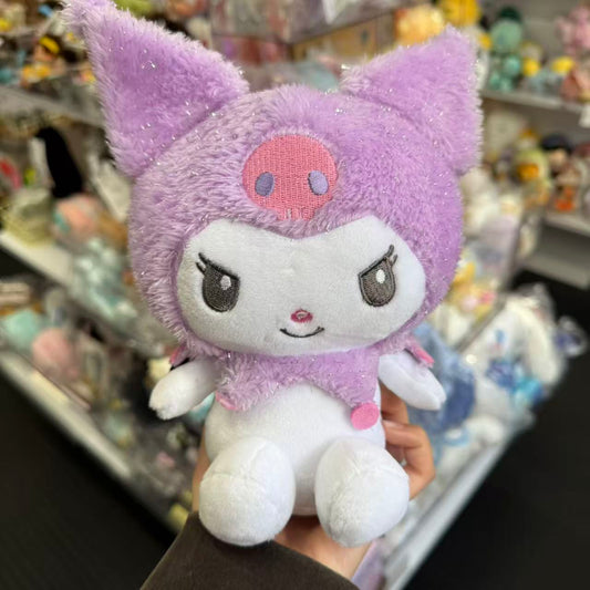 SANRIO | Kuromi - Purple Sitting Plush Toy Plush Doll 198×164×112mm (Angel and Devil Serie)
