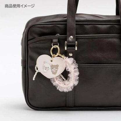 SAN-X | Chairoikoguma & Korilakkuma Tulle Ribbon Pink Mascot Bag Charm 165×130mm (Makeup Rilakkuma)