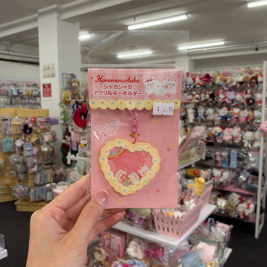 SANRIO | Hanamaruobake Acrylic Shaker Keychain 62x63x7mm (Ribbon)