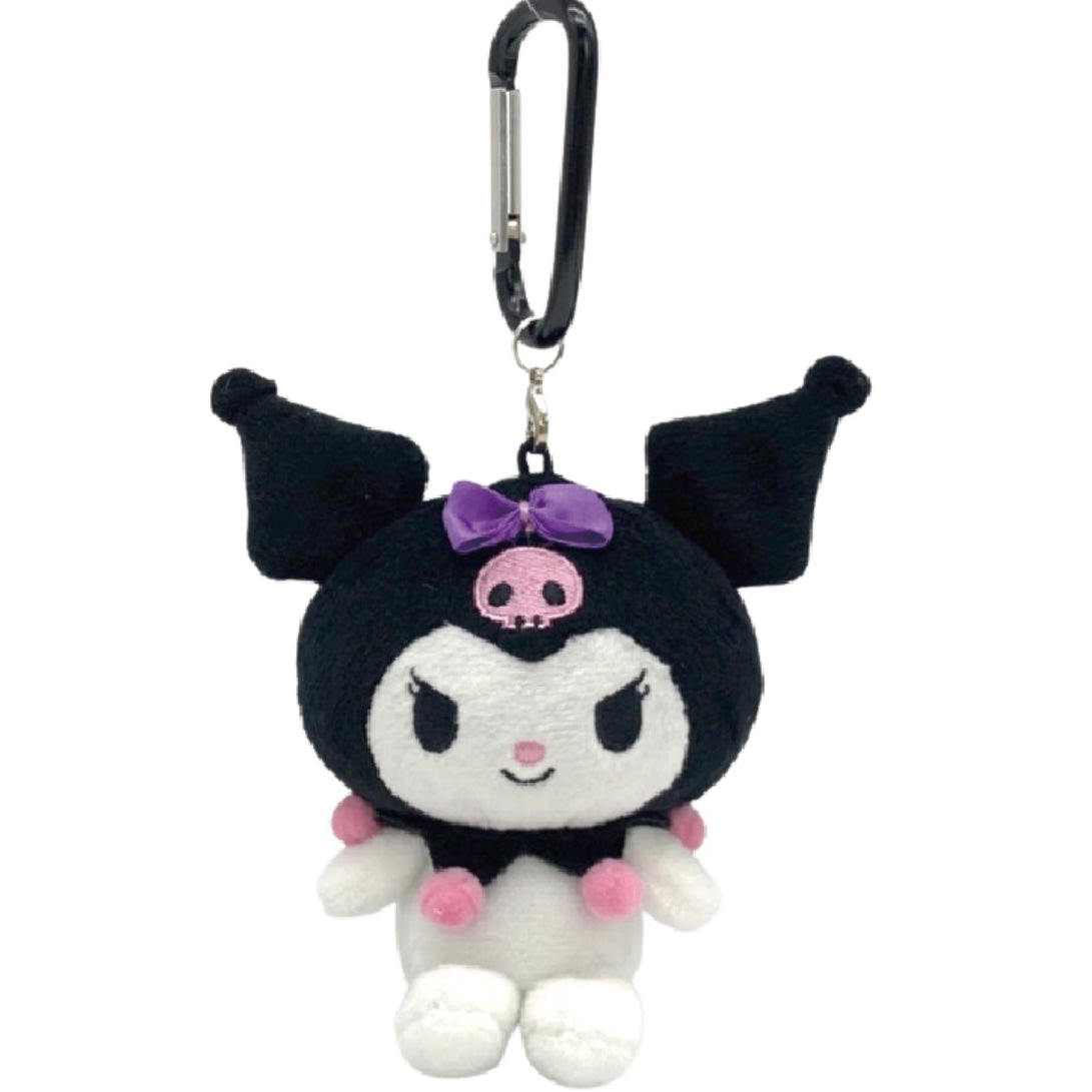 SANRIO | Kuromi Mascot Holder Plush Keychain Bag Charm with Carabiner H9 x W9 x D6cm