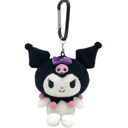 SANRIO | Kuromi Mascot Holder Plush Keychain Bag Charm with Carabiner H9 x W9 x D6cm