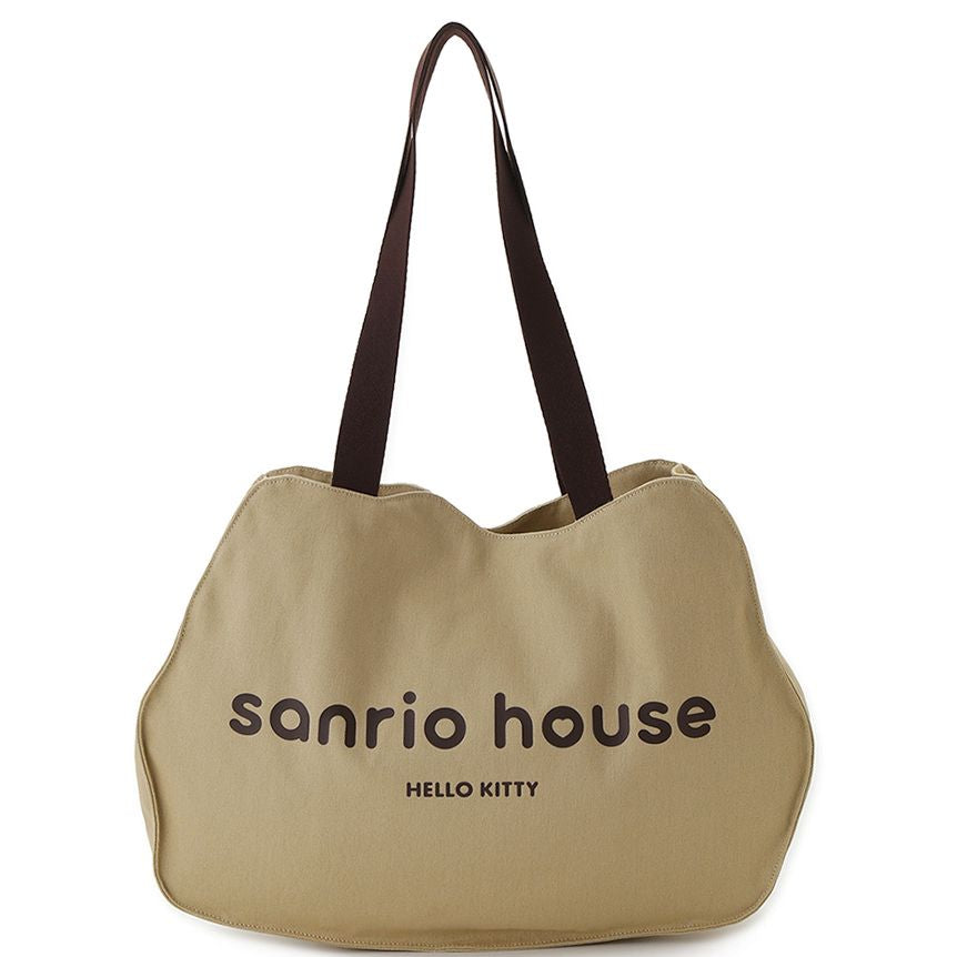 SANRIO HOUSE | Hello Kitty Face Die-cut Tote Bag 340x460x650mm (BEG)