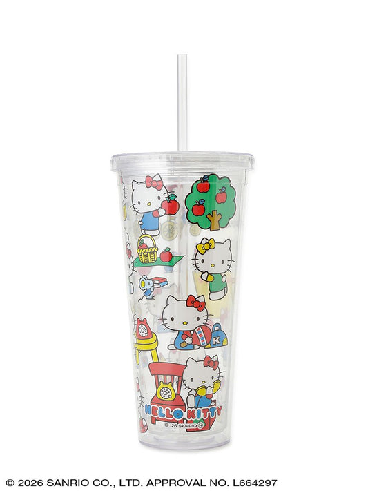SANRIO HOUSE | Hello Kitty Clear Tumblers with Straw 600ml