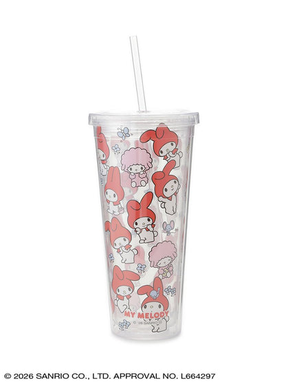 SANRIO HOUSE | My Melody Clear Tumblers with Straw 600ml