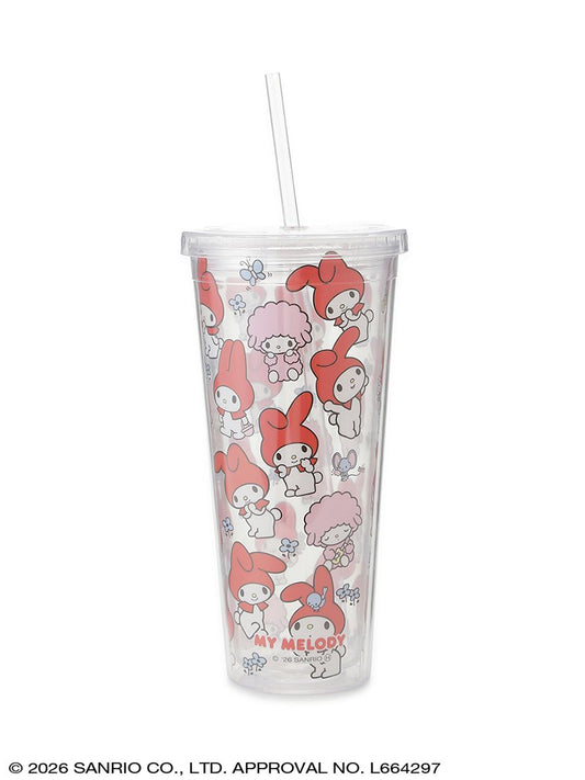 SANRIO HOUSE | My Melody Clear Tumblers with Straw 600ml