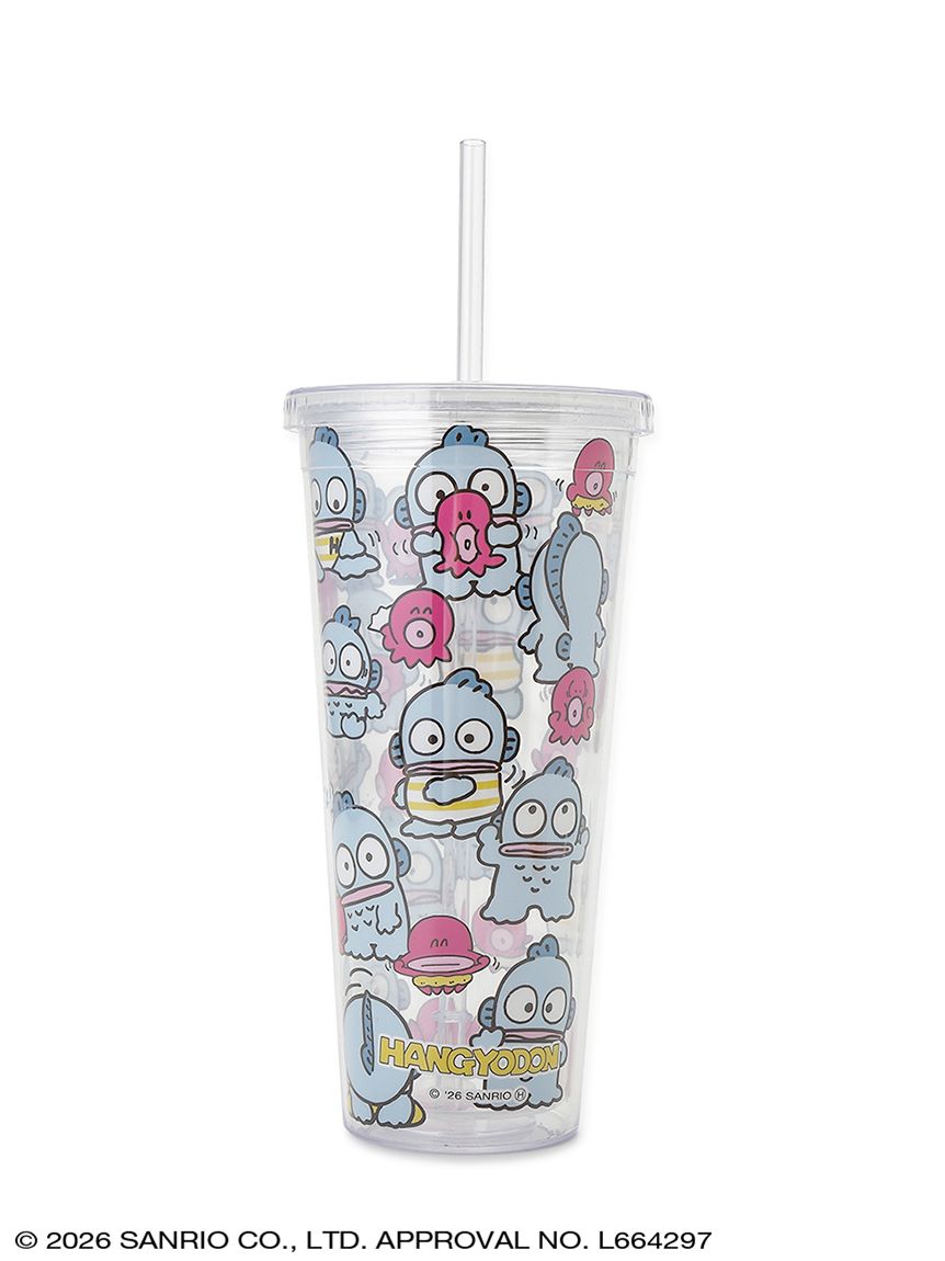 SANRIO HOUSE | Hangyodon Clear Tumblers with Straw 600ml