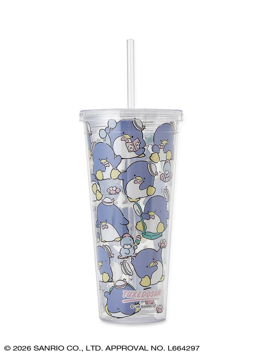 SANRIO HOUSE | Tuxedosam Clear Tumblers with Straw 600ml