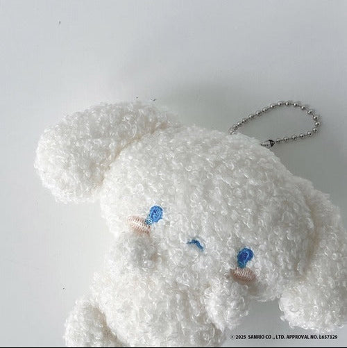 PLUS x SANRIO | Cinnamoroll Mascot Holder Plush Keychain with Badge (Free Size)