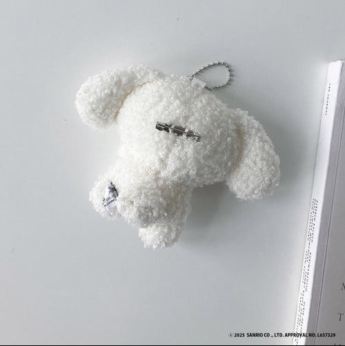 PLUS x SANRIO | Cinnamoroll Mascot Holder Plush Keychain with Badge (Free Size)