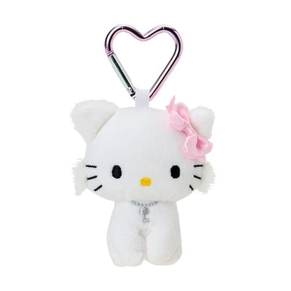 SANRIO | Charmmy Kitty Plush Mini Mascot Holder with Heart Carabiner Bag Charm 6×4×10cm