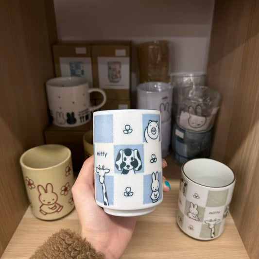 【Made in Japan】Miffy | Teacup Hot Water Cup Φ75×H102mm (Animal Blue)