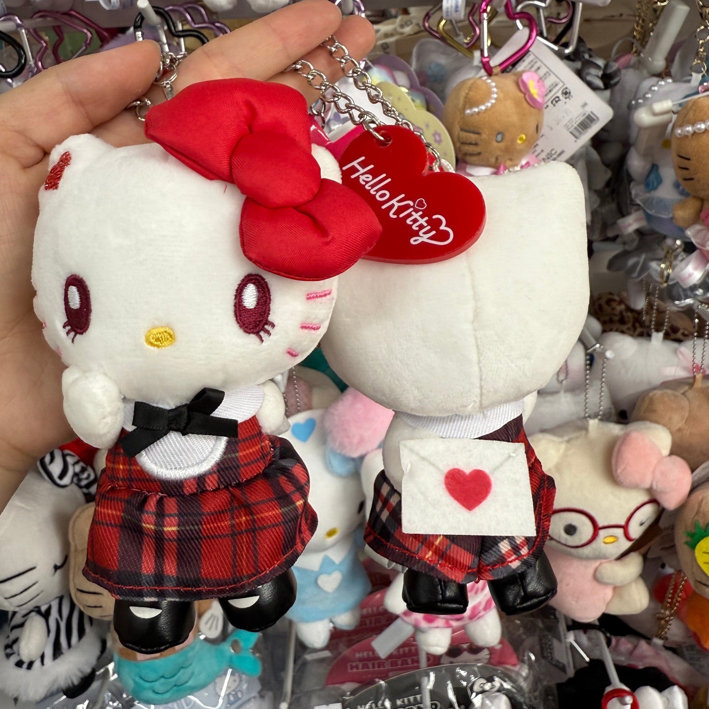 USJ | Sanrio Hello Kitty Plush Keychain Mascot Holder with Ballchain 10cm Approx.