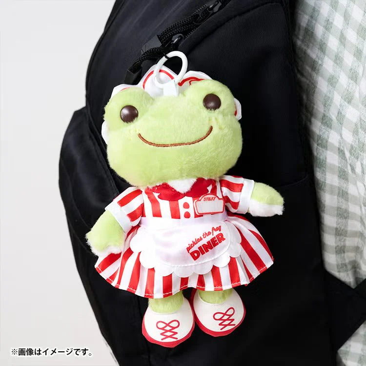 Pickles the Frog | Mascot Holder Bag Charm & Eco Shopping Tote Bag (Retro Diner)