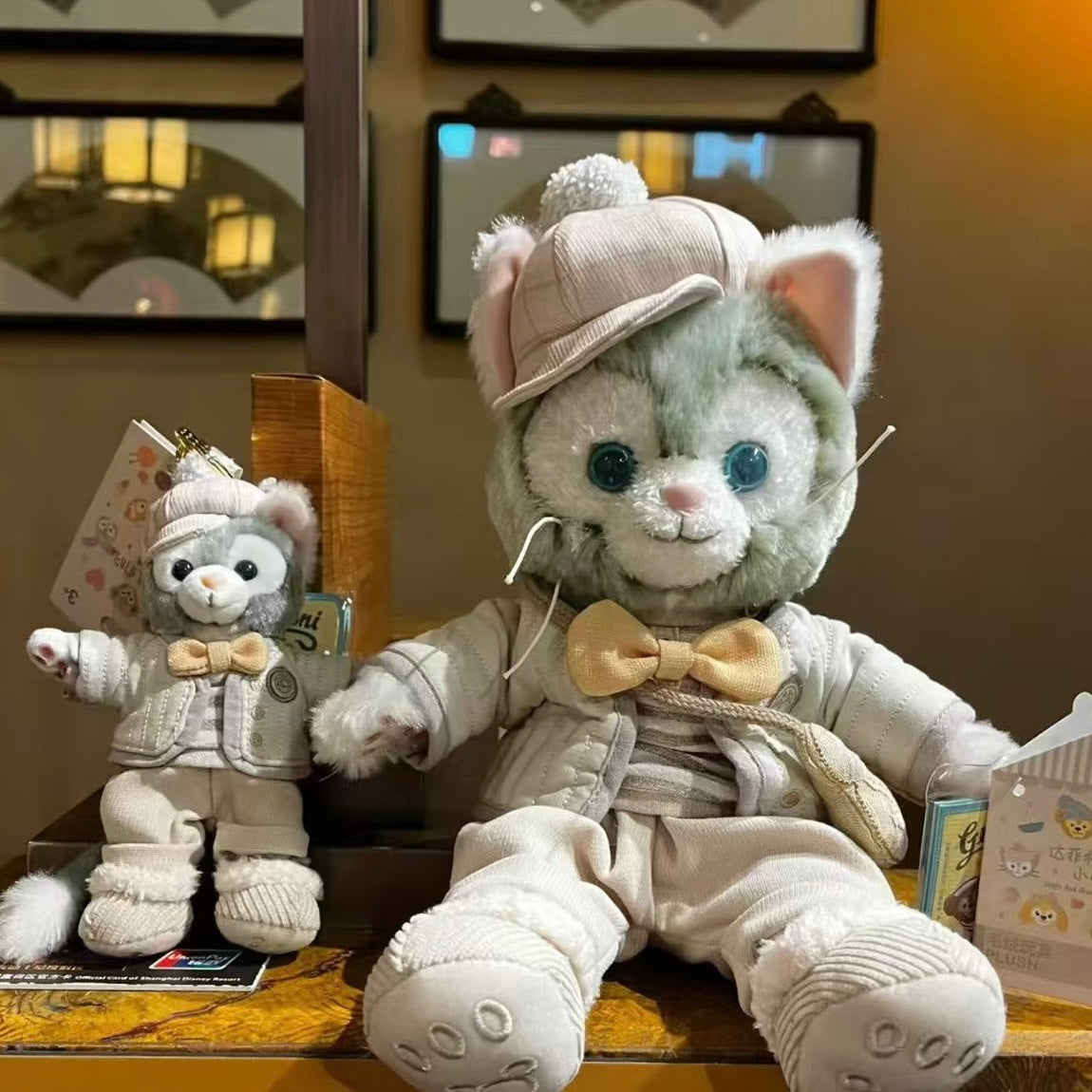 DISNEY | SHANG HAI DisneyLand Gelatoni Mascot Holder Bag Charm Keychain (Duffy and Friends Little Companions)