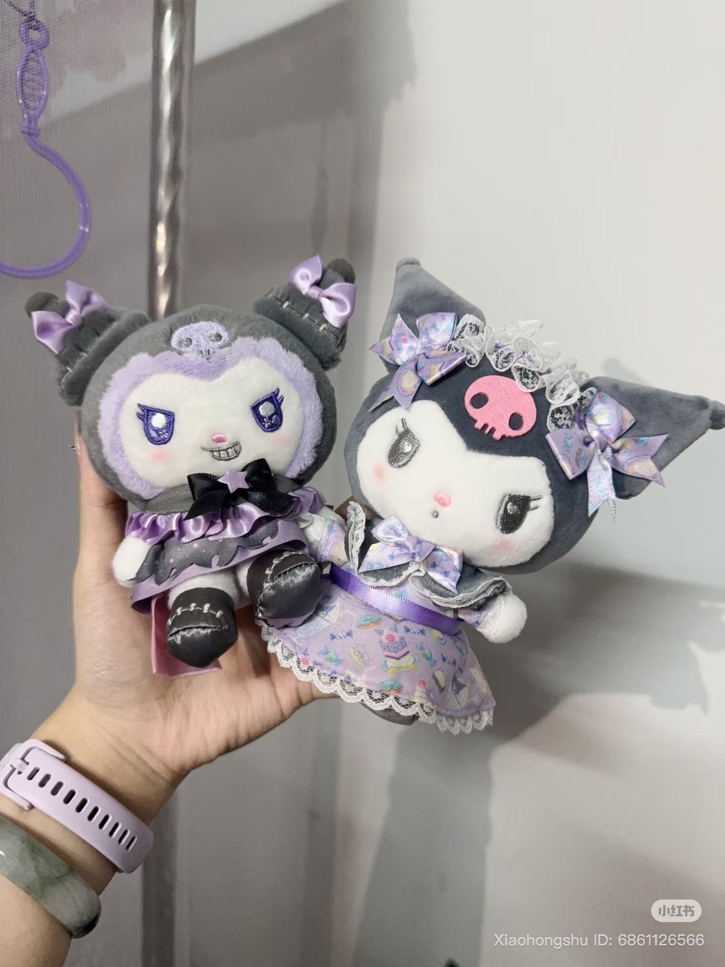SANRIO | Kuromi Mascot Holder Plush Keychain Bag Charm 100mm Approx. (Romantic Sweets)