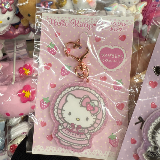 SANRIO | Hello Kitty Lolita Pink Acrylic Keychain Bag Charm H61×W49xD50mm Vol.2 (Lovely Frill Ver.)