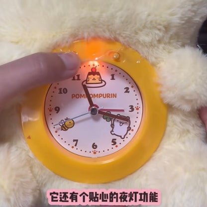 SANRIO | PomPomPurin Pom Pom Purin  Plush Alarm Clock 250x190x250mm (Full And Happy Pudding 30th anniversary)