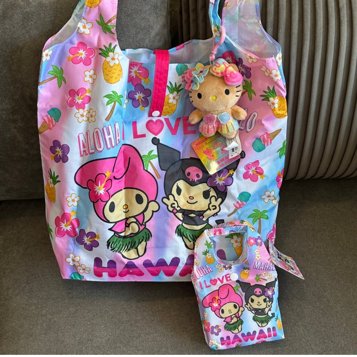 Sanrio | Kuromi & My Melody Hawaii Foldable Eco Bag Set
