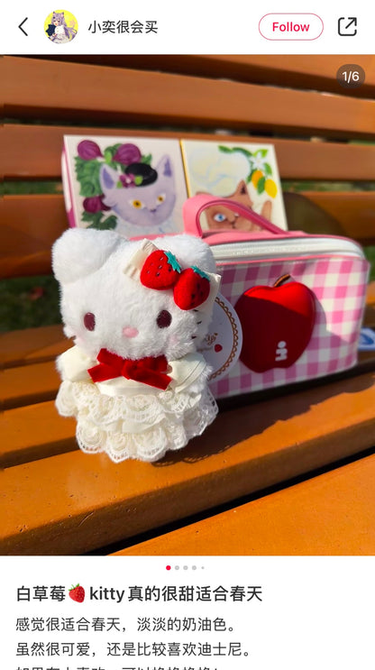 【Limite 1/Customer】Sanrio | Hello Kitty Plush Mascot Keychain Bag Charm W11×D6×H14.5Cm (Shortcake)